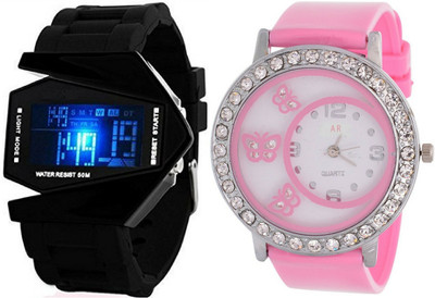 

Orayan Couple Combo of two RKT+G18 Watch - For Boys & Girls