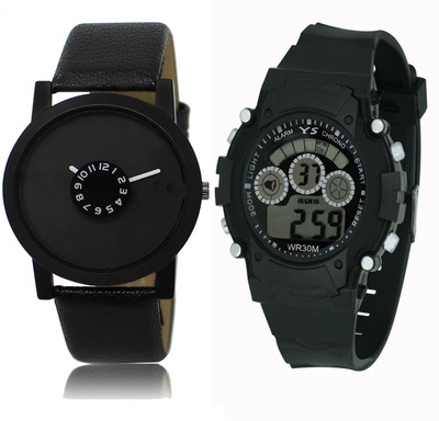 

CM Kids Watch Combo With New Designed LR 025_Black Sport Watch - For Boys