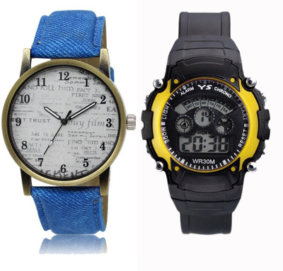 

CM Kids Watch Combo With New Designed LR 028_Yellow Sport Watch - For Boys
