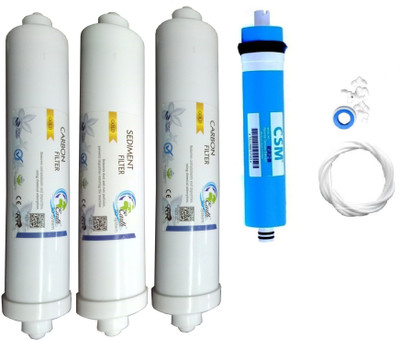 

Earth Ro System 1 Year RO service Kit with csm 80 membrane and Inline set Solid Filter Cartridge(0.01, Pack of 7)