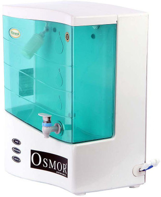 

Osmor osmo 580 SUPER PRO SMART ALKALINE +TDS CONTROLLER+ UF RO 9.5 L RO + UF Water Purifier(White)