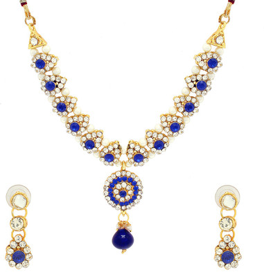 Luxor Alloy Jewel Set(White, Gold, Blue) available at flipkart for Rs.349