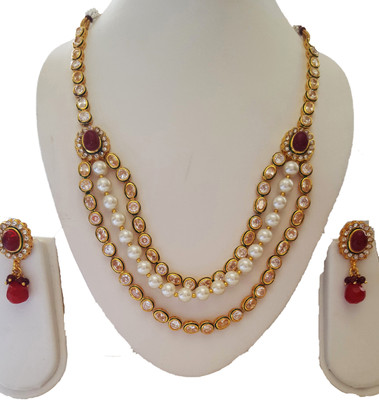

Skhoza Alloy Jewel Set(Gold, White, Red)