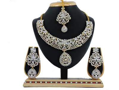 

Vatsalya Creation Alloy Jewel Set(White)
