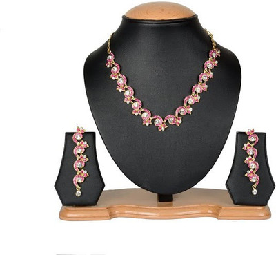 

Rashi Jewellery Alloy Jewel Set(Pink, White)