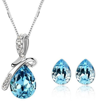 50% OFF on Crunchy Fashion Alloy Jewel Set(Blue, Silver)