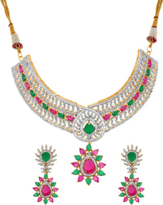 

Alysa Alloy, Silver Jewel Set(Multicolor)