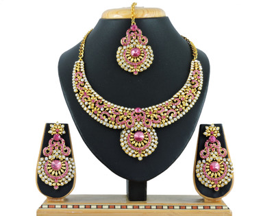 

Vatsalya Creation Alloy Jewel Set(Pink)