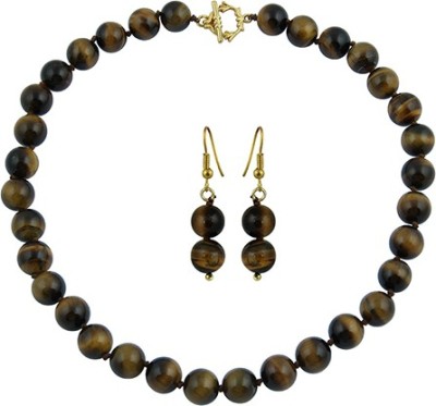 Pearlz Ocean Alloy Brown Jewellery Set(Pack of 1)