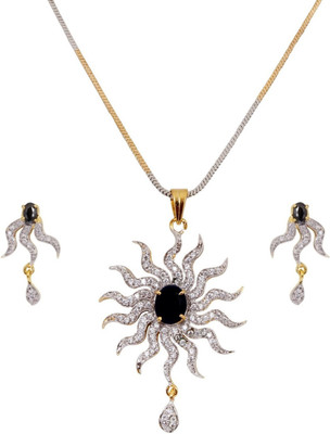 50% OFF on Royal Bling Brass Jewel Set(Silver, Gold, Black)