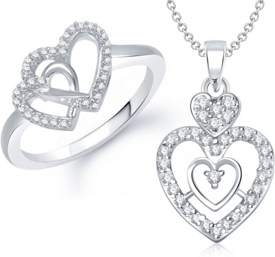 

Meenaz Alloy Jewel Set(Silver)