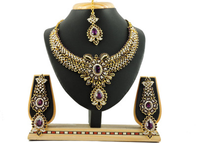 

Vatsalya Creation Alloy Jewel Set(Purple)