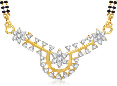 

Meenaz Minal Cz Gold & Rhodium Alloy Mangalsutra