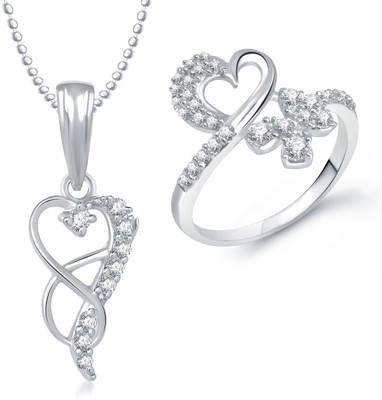 

Meenaz Alloy Jewel Set(Silver)