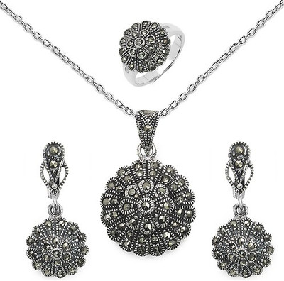 

Johareez Sterling Silver Jewel Set(Silver)