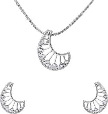 mahi Alloy Gold-plated White Jewellery Set(Pack of 1)