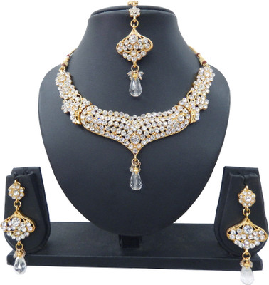 

Shree Bhawani Art Jewellery Alloy Jewel Set(White)
