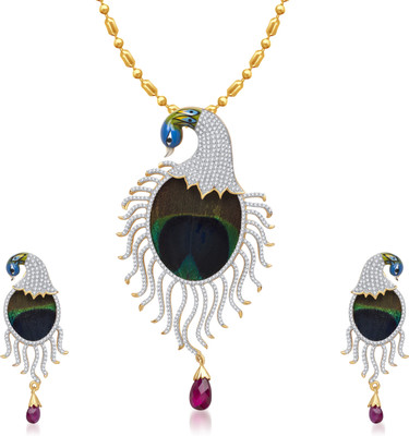 VK Jewels Alloy Jewel Set(Gold) at flipkart