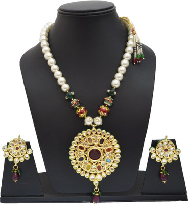 

Swarna Stone Jewel Set(White, Multicolor)