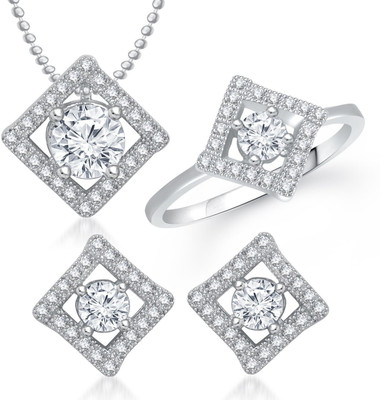 

Meenaz Alloy Jewel Set(Silver)