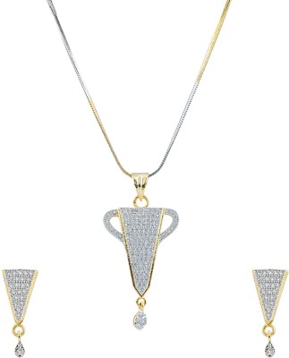 LUXOR Alloy Gold-plated White Jewellery Set(Pack of 1)