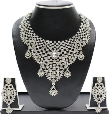 

Zaveri Pearls Alloy Jewel Set(White)