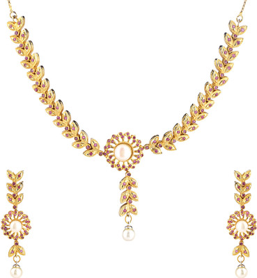 Be You Brass Rhodium Gold Jewellery Set(Pack of 1)