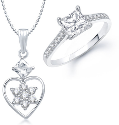 

Meenaz Alloy Jewel Set(Silver)