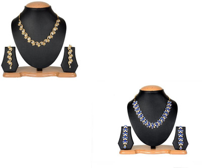 

Rashi Jewellery Alloy Jewel Set(Gold, Blue)