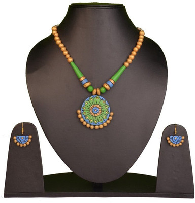 

Sudha Creations Terracotta Jewel Set(Multicolor)