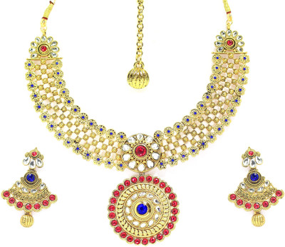 

Zaveri Pearls Zinc Jewel Set(Multicolor)