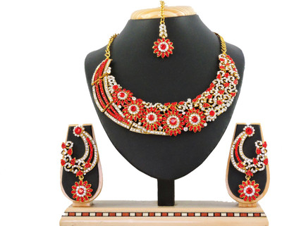 

Vatsalya Creation Alloy Jewel Set(Red)