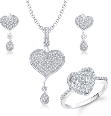 

Meenaz Alloy Jewel Set(Silver)