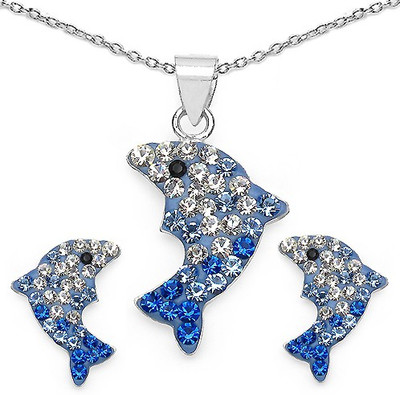 

Johareez Sterling Silver Jewel Set(Blue)