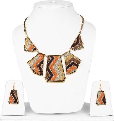 Johareez Alloy Gold-plated Multicolor Jewellery Set(Pack of 1)