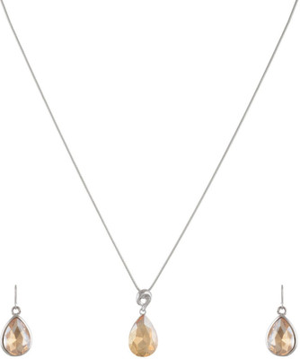 HIGH TRENDZ Alloy Sterling Silver Silver Jewellery Set(Pack of 1)