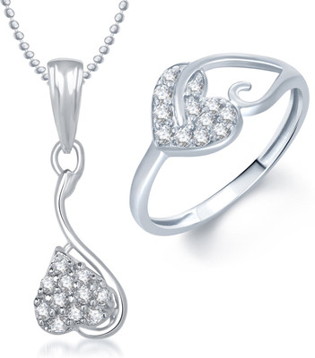 

Meenaz Alloy Jewel Set(Silver)