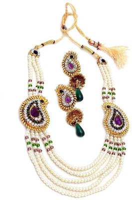 

Jewels Capital Alloy Jewel Set(Gold, White, Purple, Green, Multicolor)