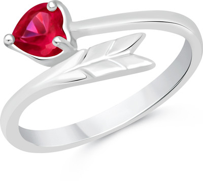 

VK Jewels Cupid's Arrow Alloy Cubic Zirconia Rhodium Plated Ring, Silver