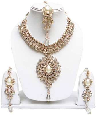 

Jewels Gold Alloy Jewel Set(White)