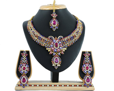 

Vatsalya Creation Alloy Jewel Set(Pink, Blue)