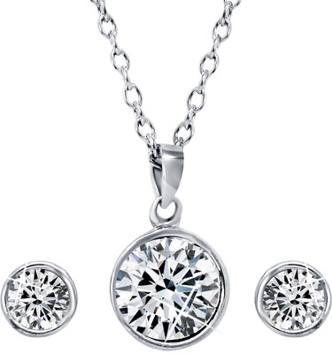 mahi Alloy Rhodium Multicolor Jewellery Set(Pack of 1)