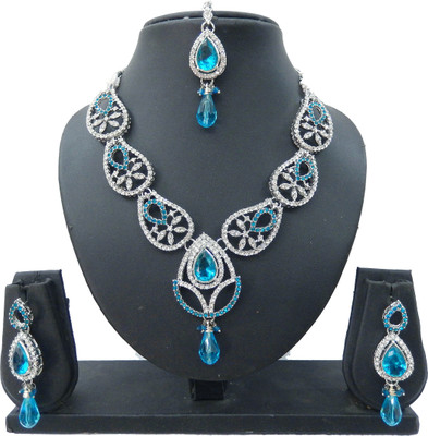 

Shree Bhawani Art Jewellery Alloy Jewel Set(Blue)