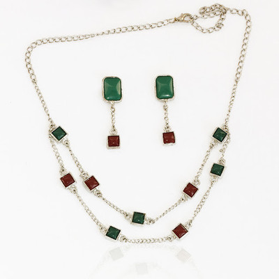 50% OFF on TOUCHSTONE Metal Jewel Set(Silver)