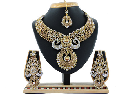 VATSALYA creation Alloy Gold-plated Red Jewellery Set(Pack of 1)