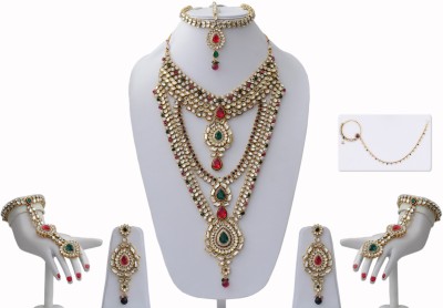 Lucky Jewellery Alloy Multicolor Jewellery Set(Pack of 1)