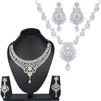 74% OFF on VK Jewels Zinc Jewel Set(Silver)