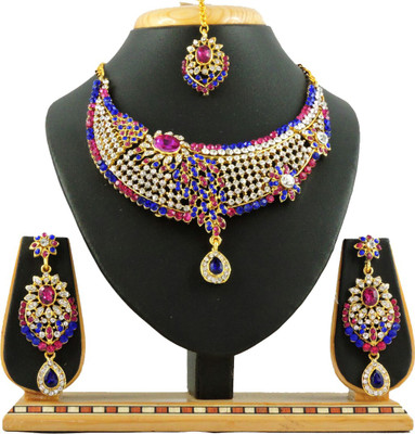 

Vatsalya Creation Alloy Jewel Set(Pink, Blue, White)