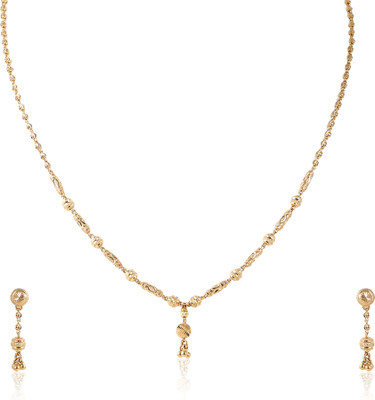 

Jisha Yellow Gold 22kt NA Earring & Pendant Set