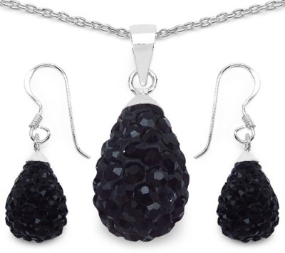 Johareez Sterling Silver Black Jewellery Set(Pack of 1)